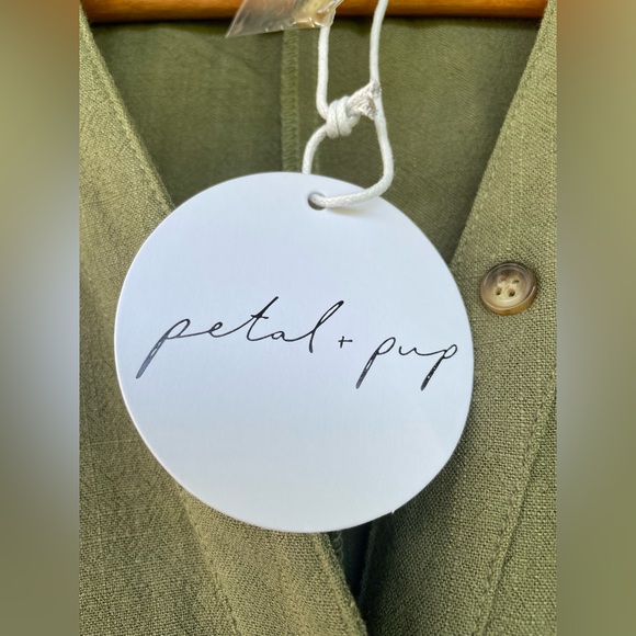 Petal & Pup Pants & Jumpsuits Maverick Jumpsuit In Olive 0 Linen